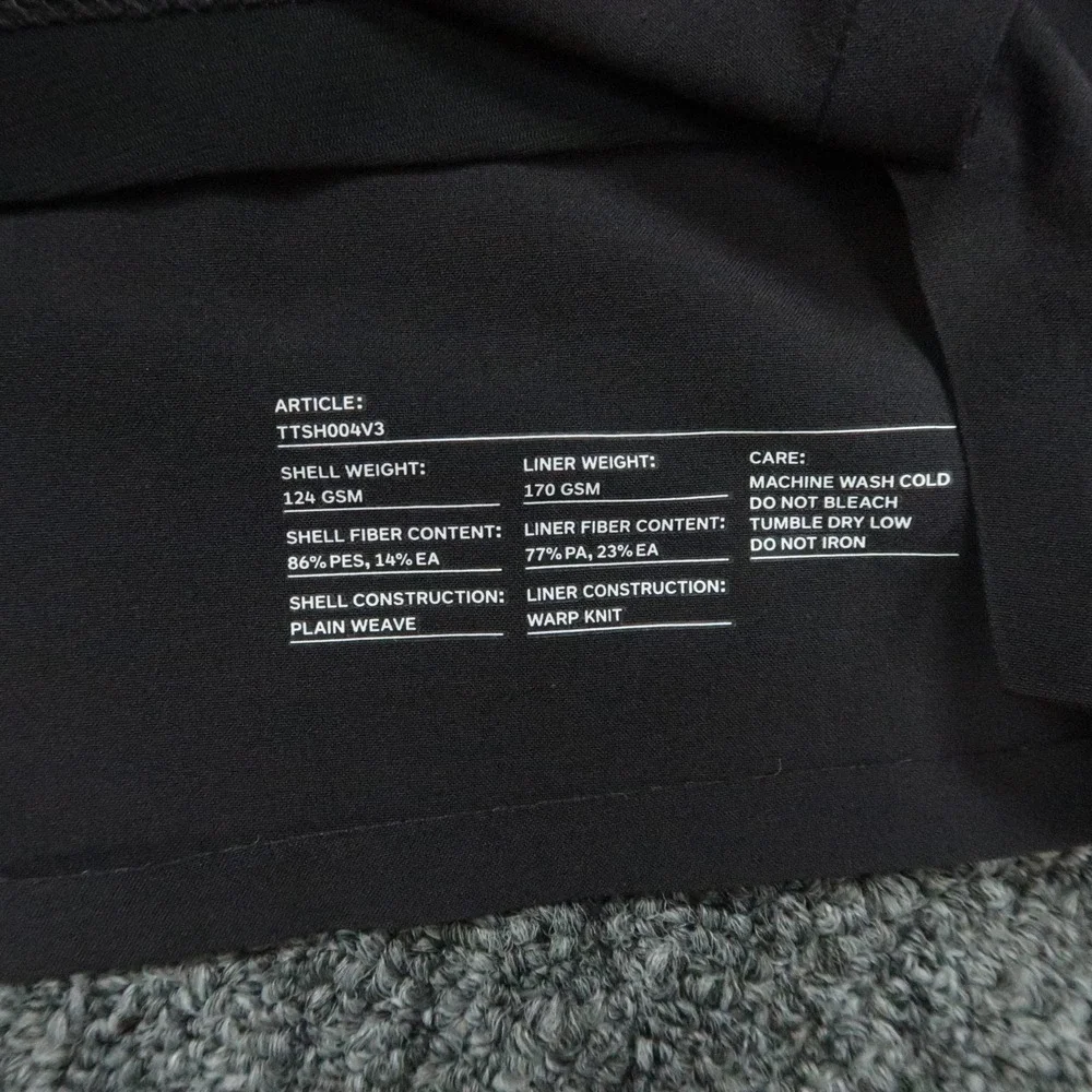 Ten Thousand Shorts Mens Medium Black Session Athletic Lined Zip Pocket Stretch